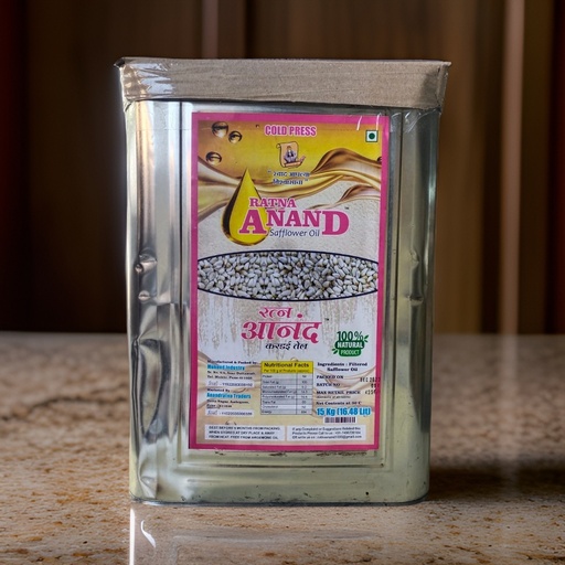 Ratna Anand Cold Press Safflower करडई 15KG Tin